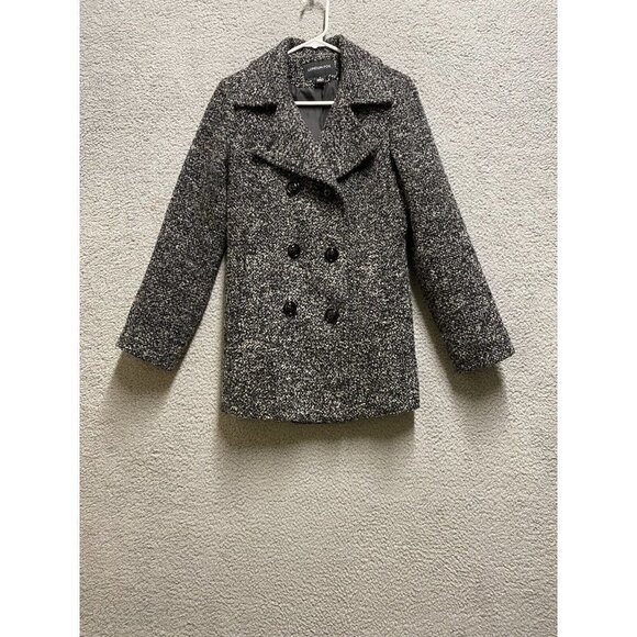 London Fog Womens Coat Black Wool Blend Size Small - Picture 1 of 7